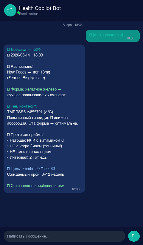Скриншот протокола добавок